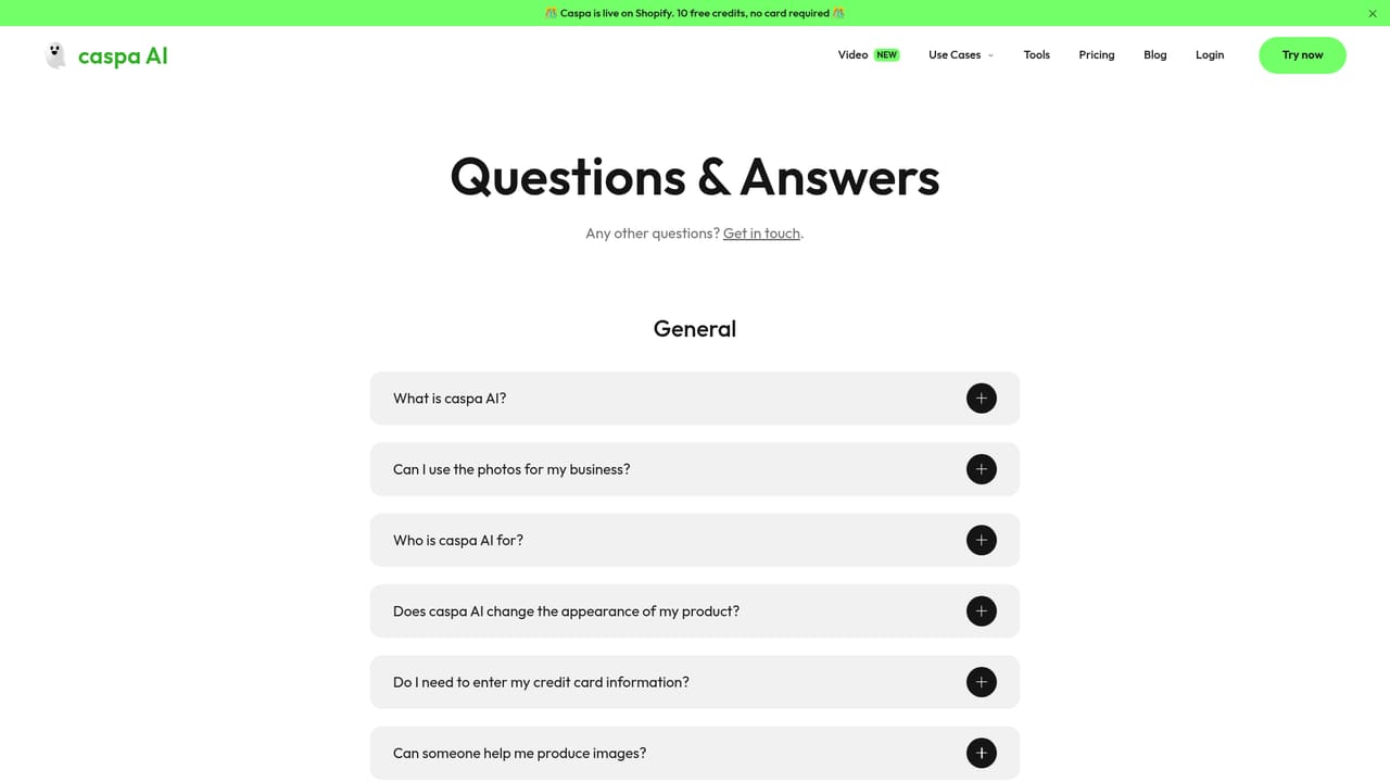 caspa AI — Check the FAQ for account and usage questions