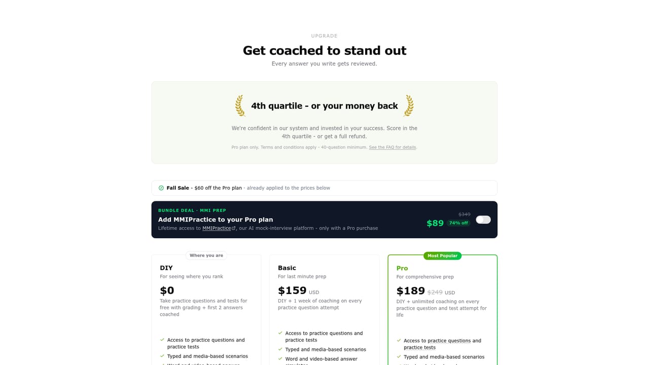 CasperPractice — Compare plans and decide on Pro