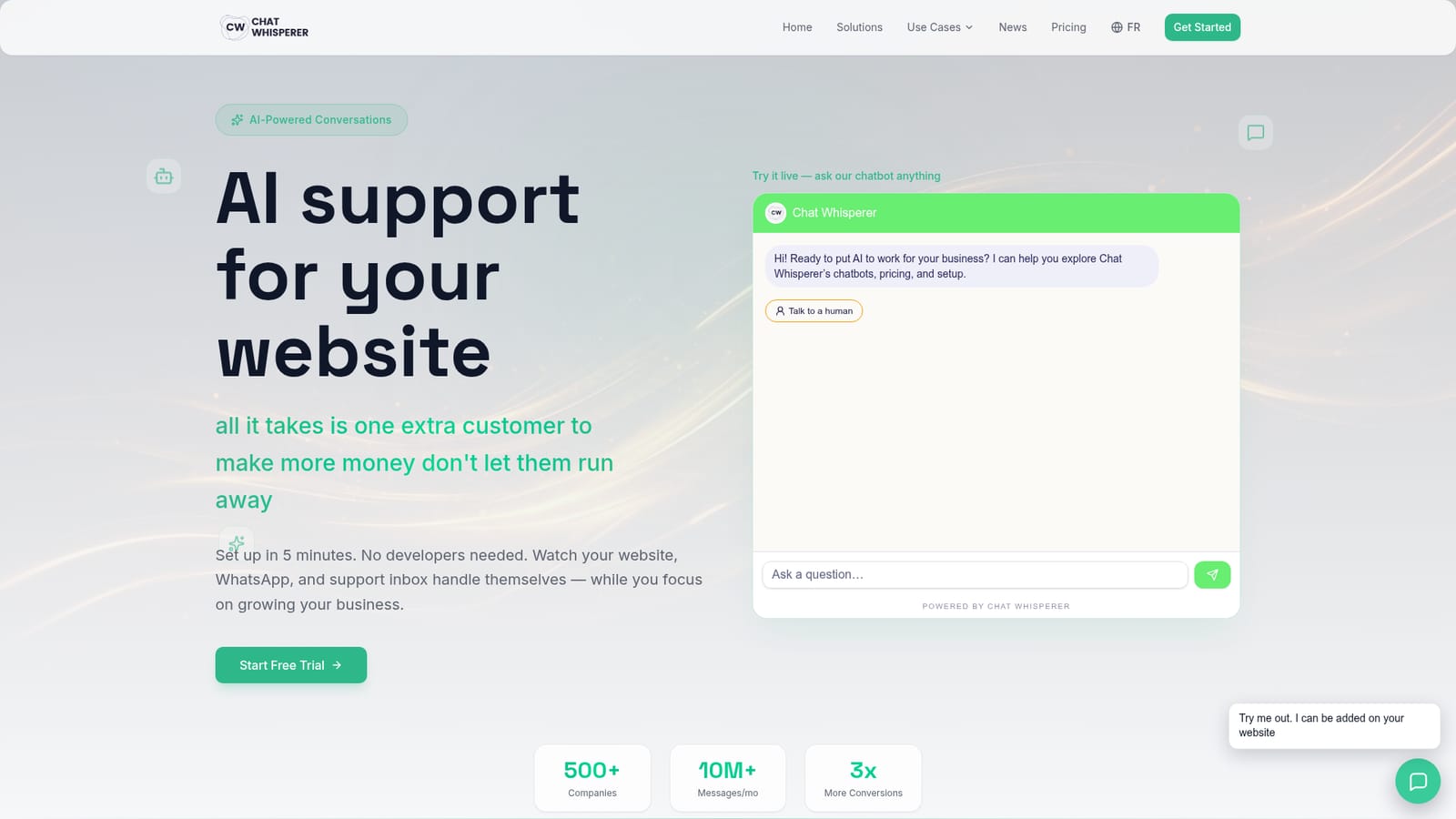Chat Whisperer — Test the live experience