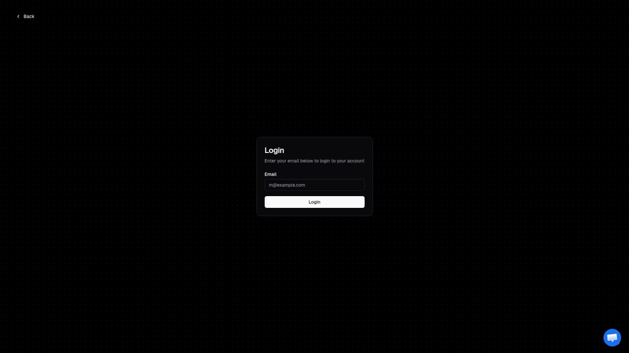 Chat With Your Database — Open the app and create an account