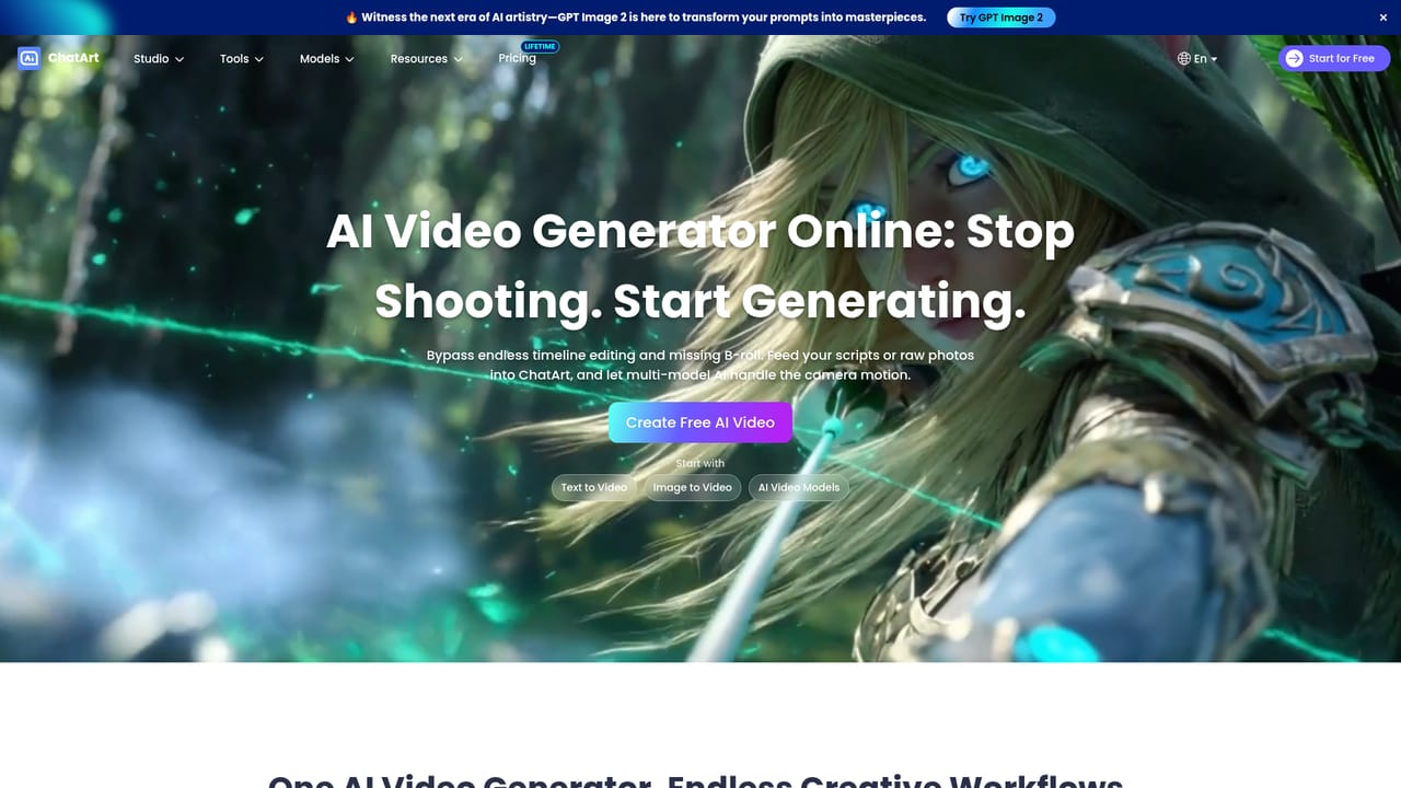 ChatArtPro — Generate your first video clip