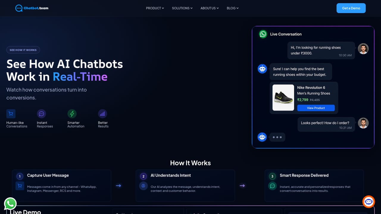 Chatbot.Team — Review the platform workflow