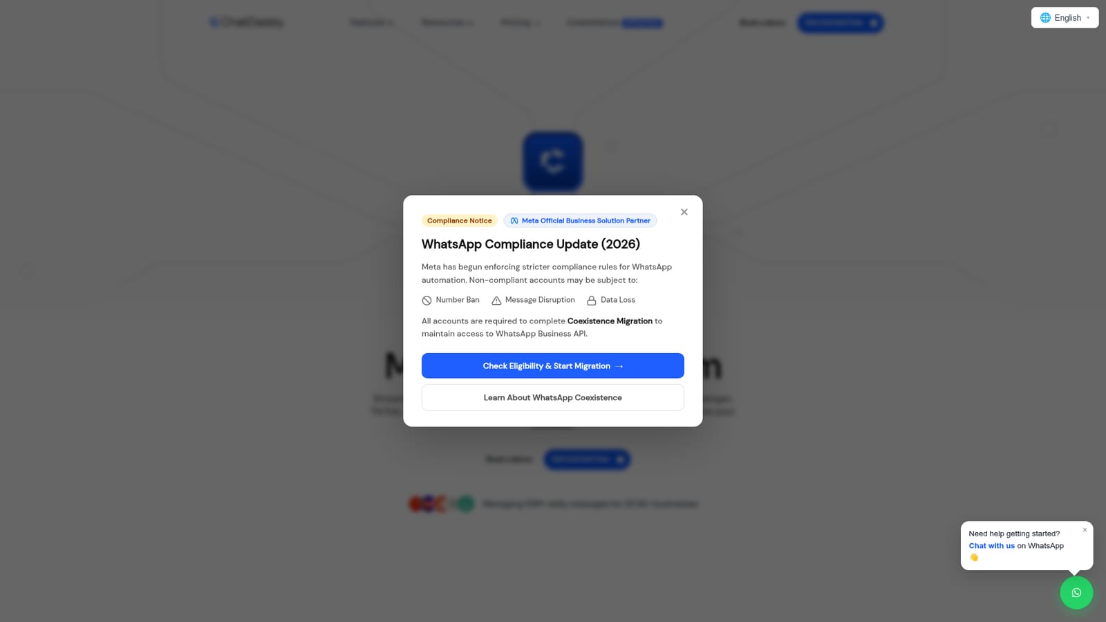 ChatDaddy — Create a free account