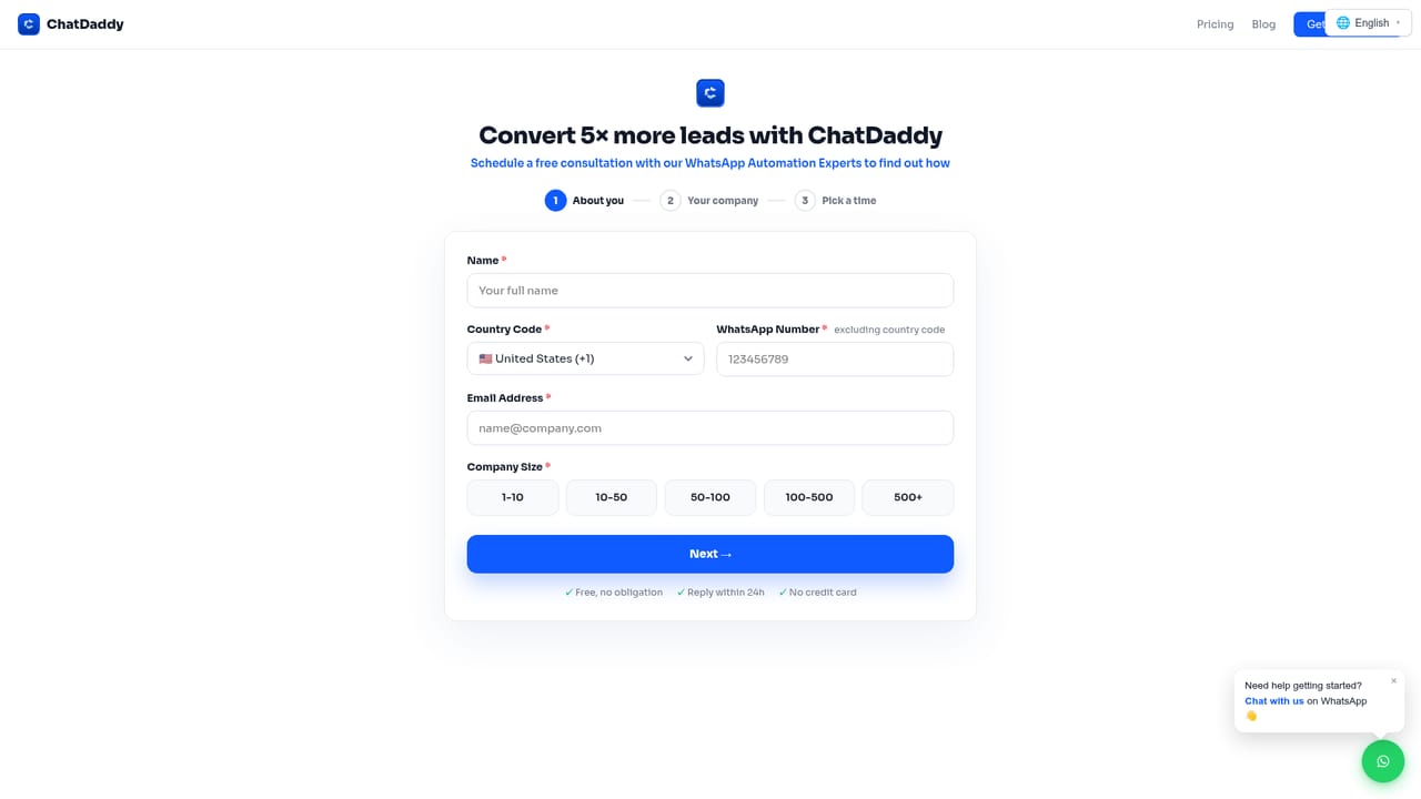 ChatDaddy — Book a guided demo