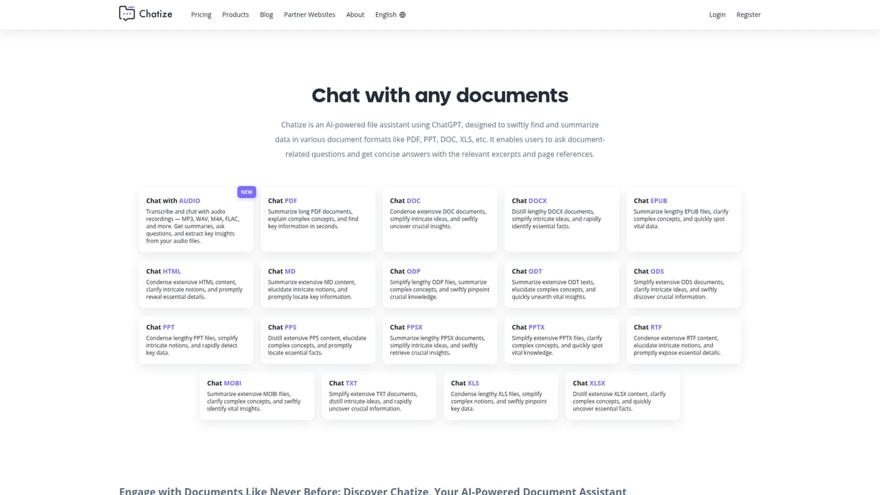 Chatize — Open the uploader