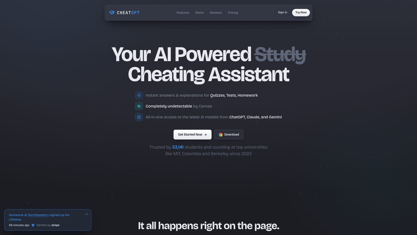 CheatGPT — Install the Chrome extension