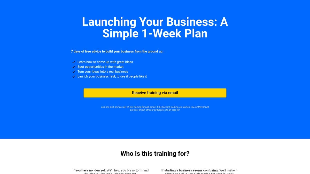 CheckMyIdea — Build your idea pipeline with the free training