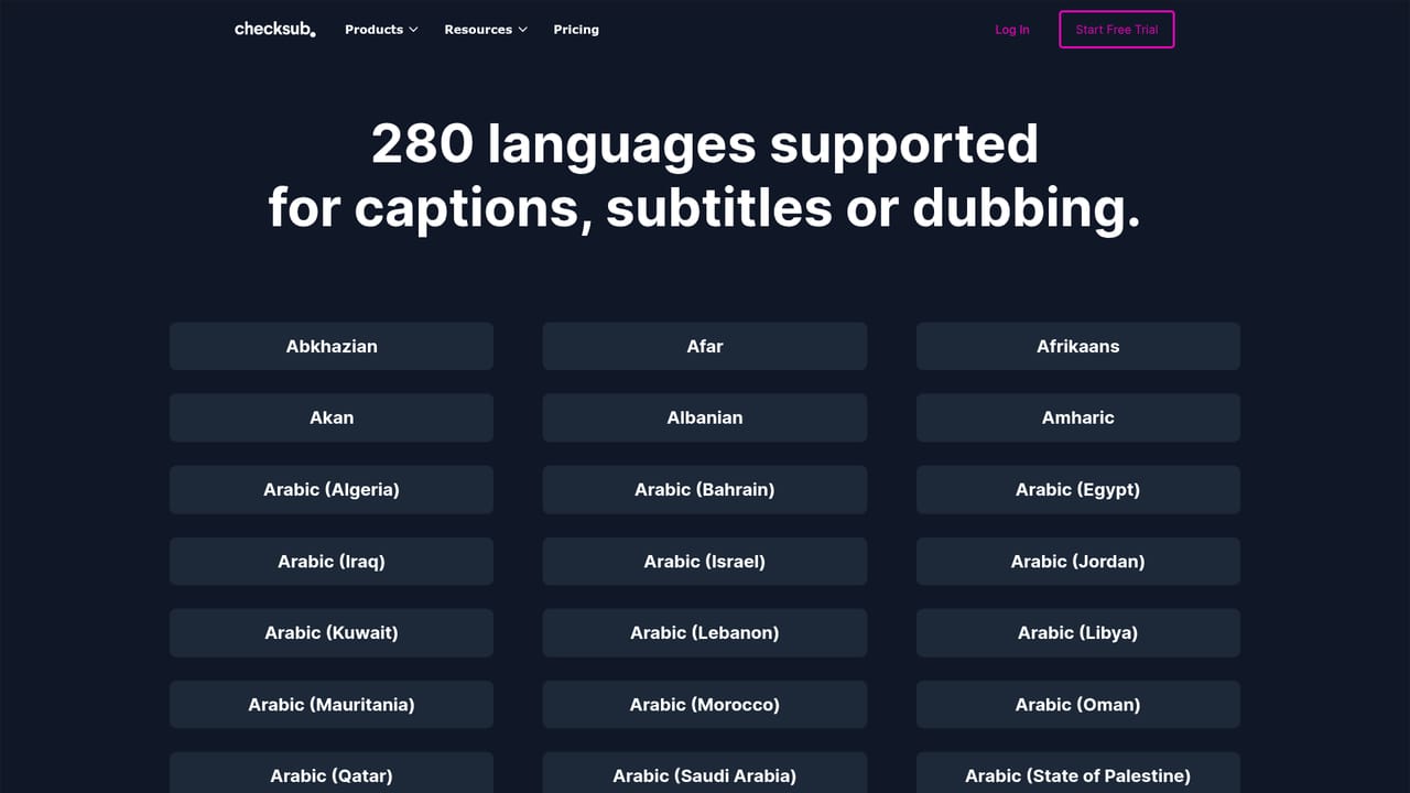 Checksub — Translate into target languages
