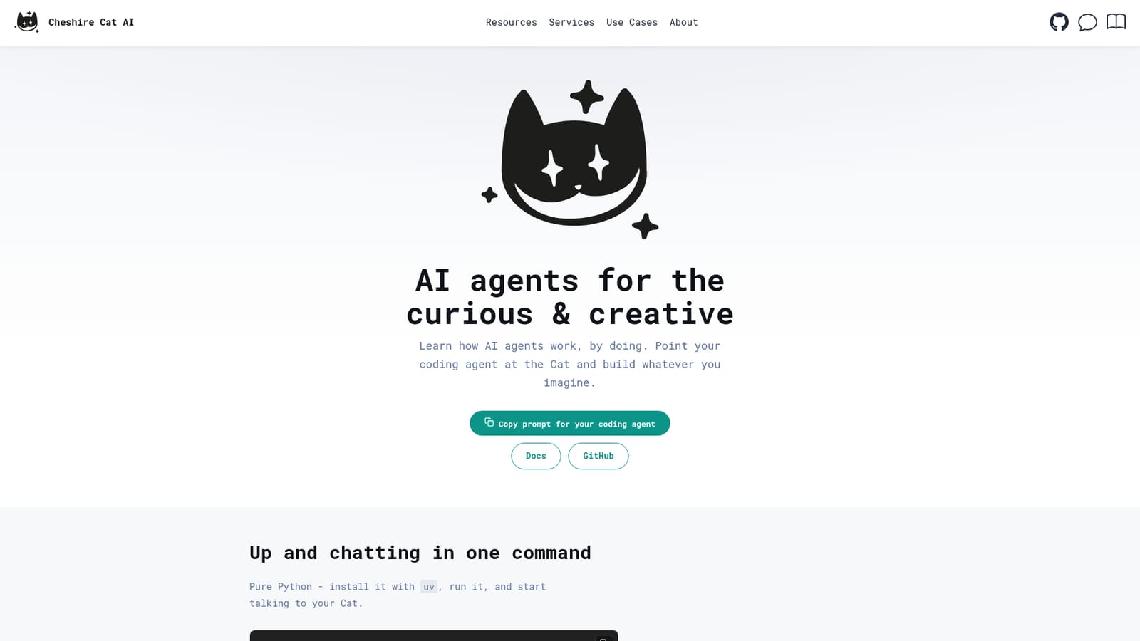 Cheshire Cat AI — Install the package with uv