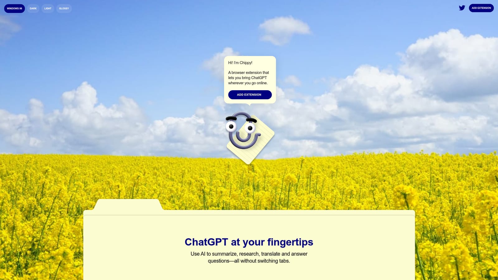 ChippyAI — Install the extension from the Chrome Web Store