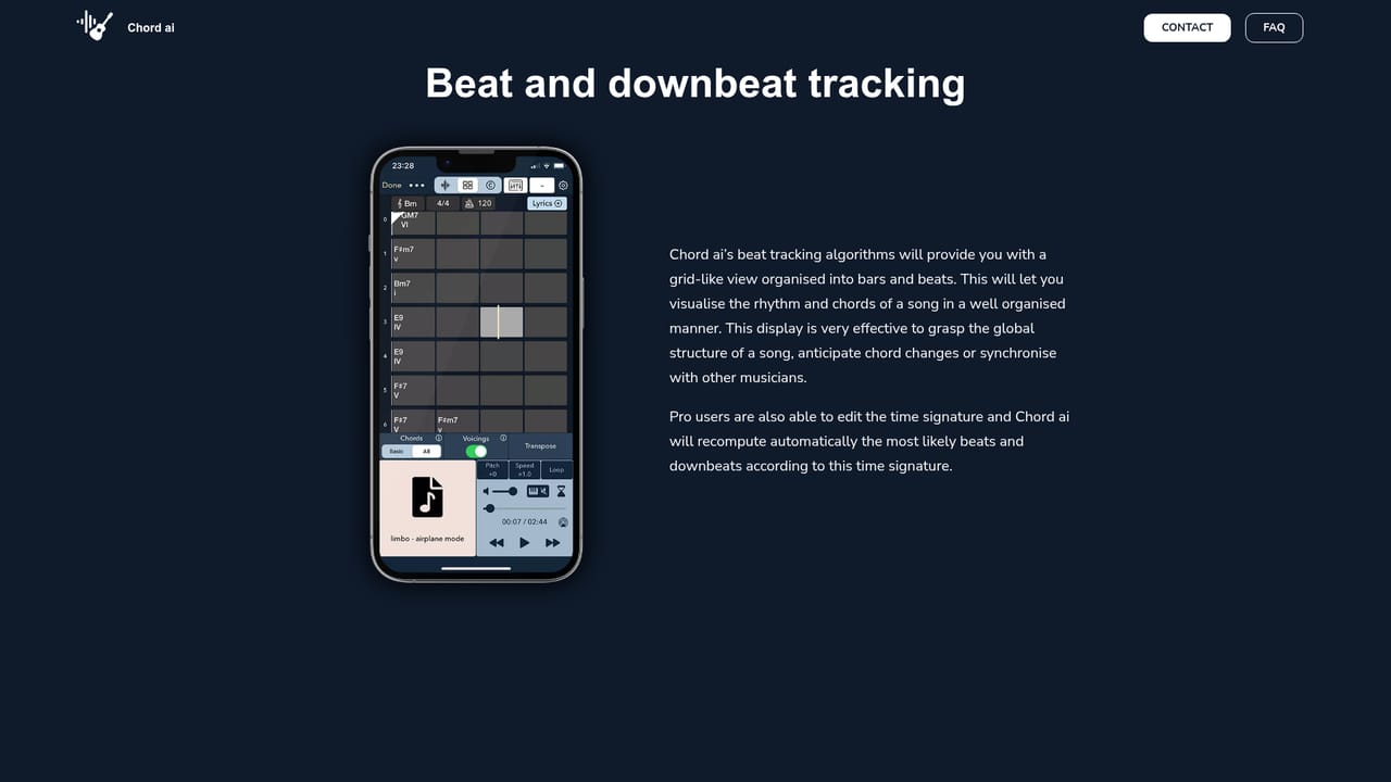 Chordai — Check tempo, bars and key