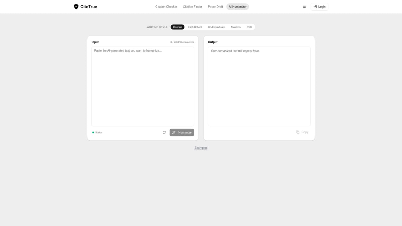 CiteTrue — Optionally humanize AI drafts