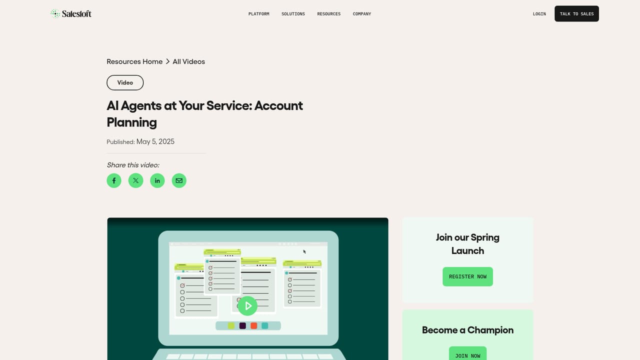Clari Revenue AI Agents — Review account planning and prioritization