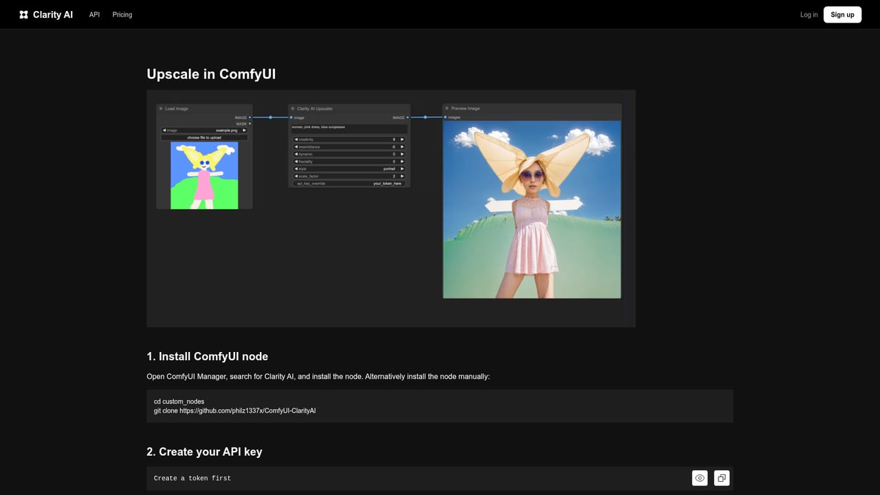 Clarity AI — Add it to a ComfyUI workflow