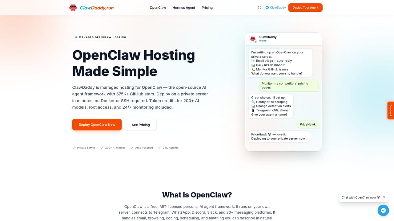 ClawDaddy — Manage the agent by message