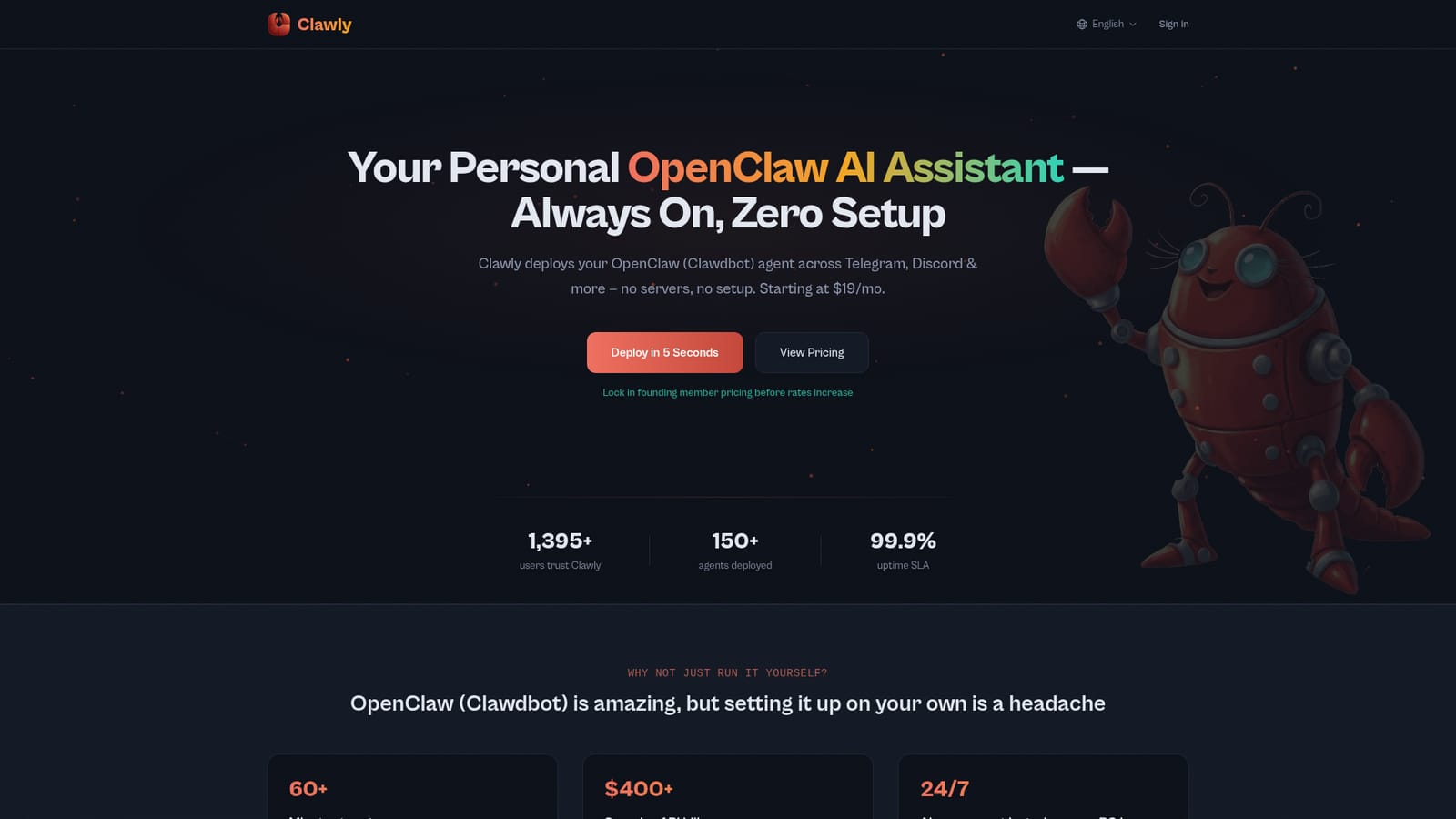 Clawly — Start the deployment wizard