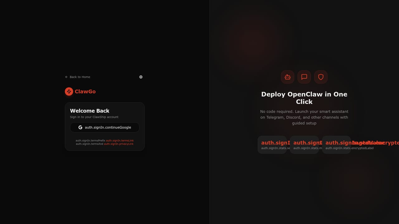 ClawShip — Create a free account