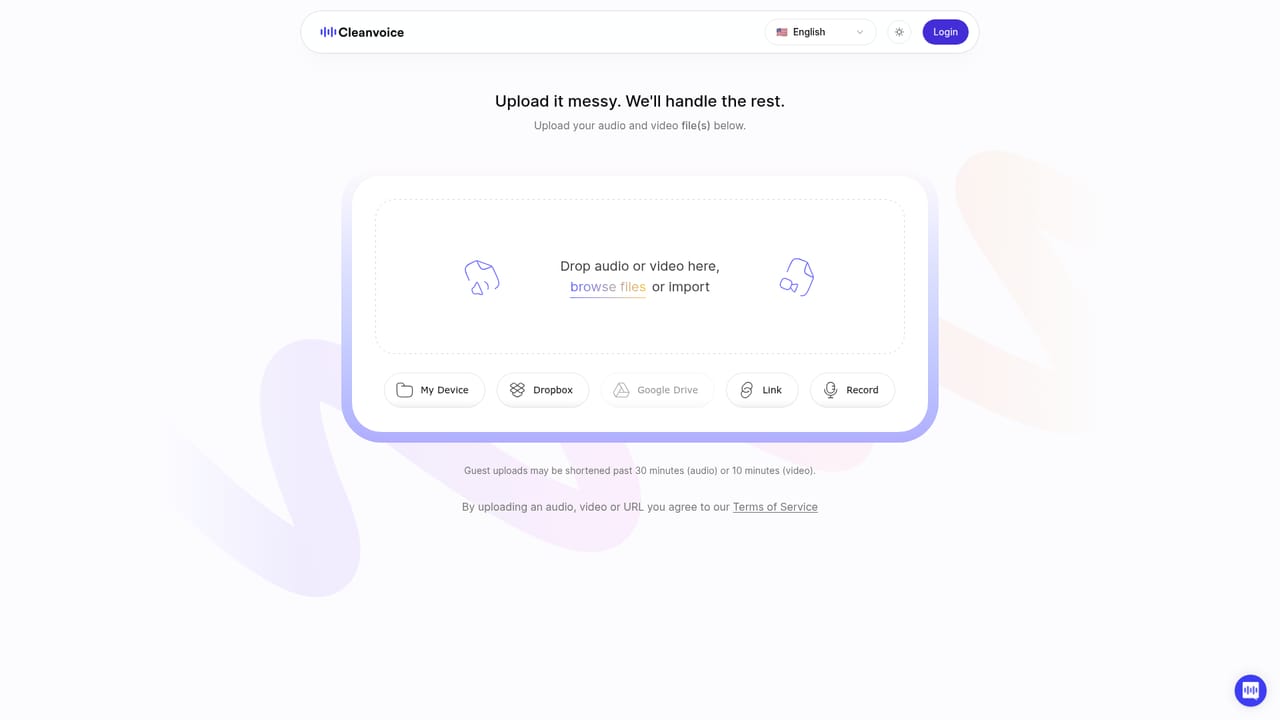 Cleanvoice AI — Open the web editor
