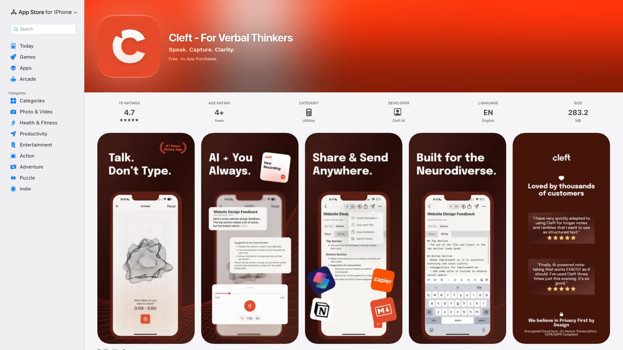 Cleft Notes — Install Cleft on your Apple device