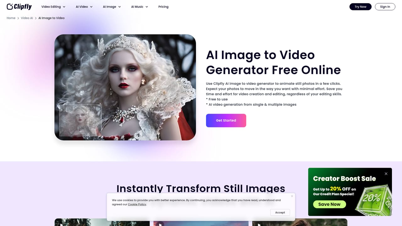 Clipfly AI Kissing Video Generator — Open the AI video generator