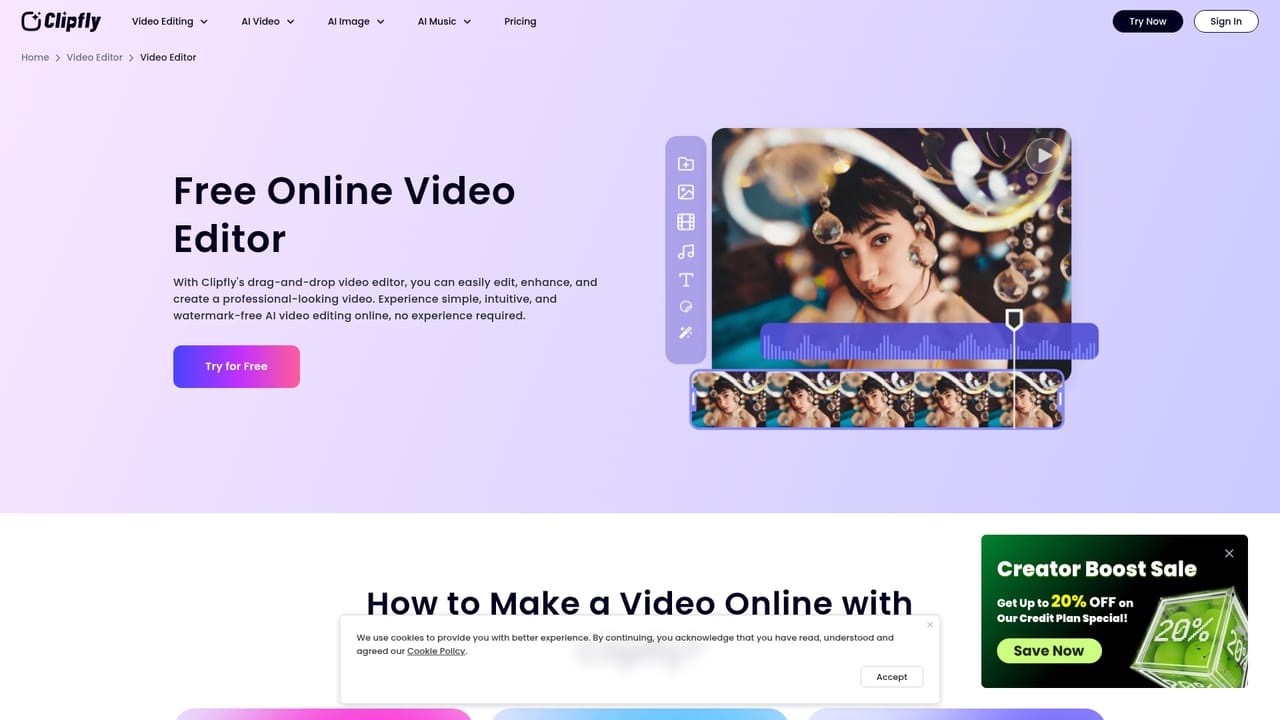 Clipfly AI Kissing Video Generator — Finish in the editor
