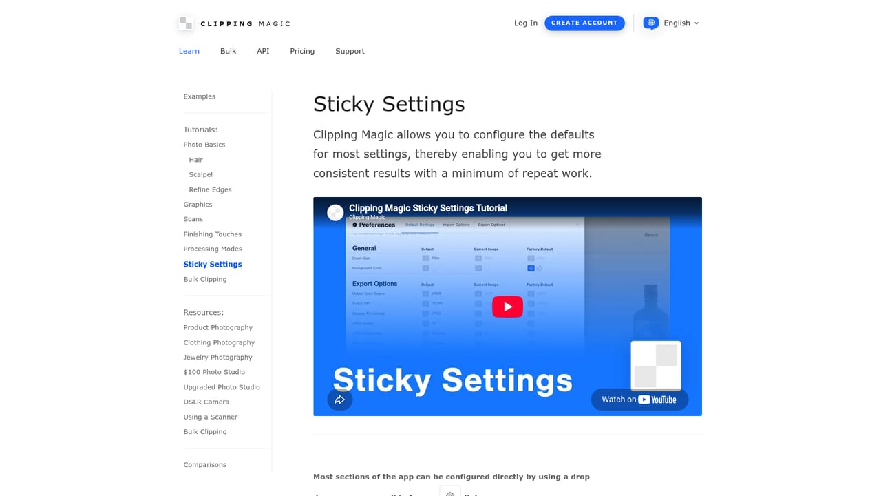 Clipping Magic — Save defaults for repeat work