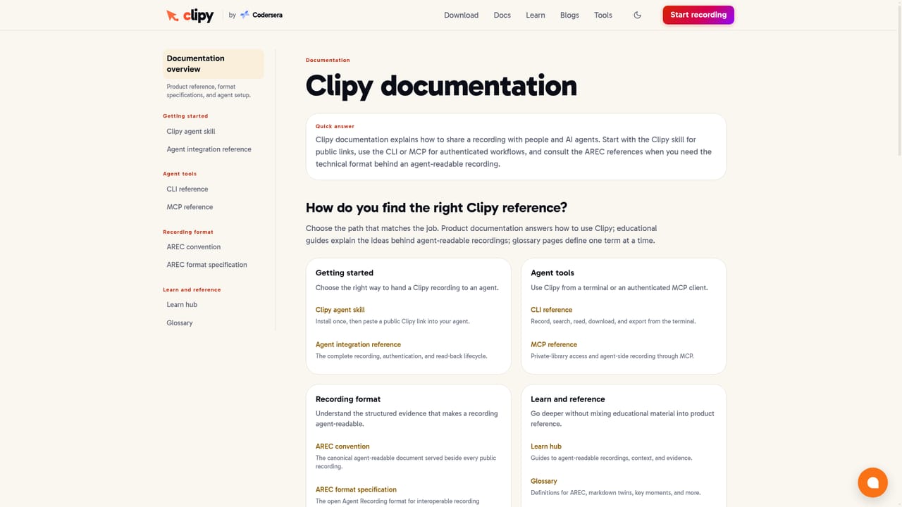 Clipy — Set up your coding agent