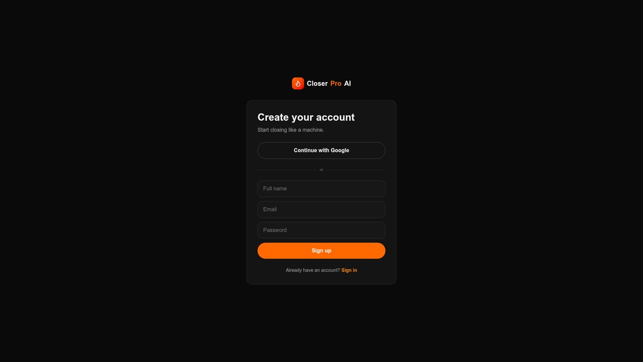 CloserPro AI — Try the Buyer Mood Meter