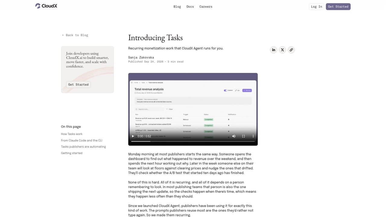 CloudX — Schedule recurring checks