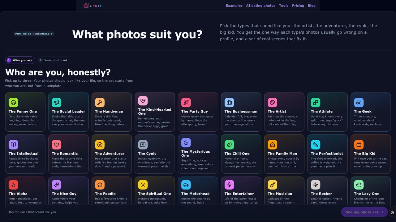 CMeIn AI — Pick a scene