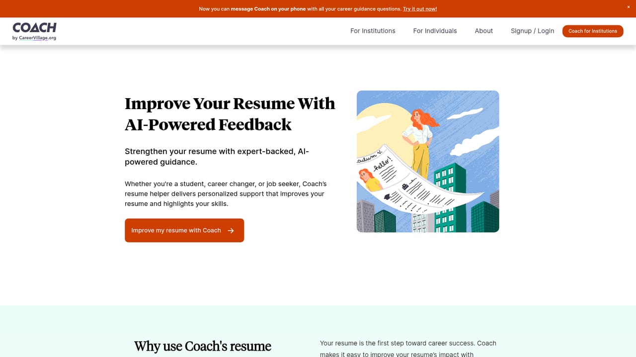 COACH — Get help with your resume
