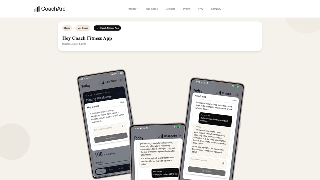 CoachArc — Ask Hey Coach for a change