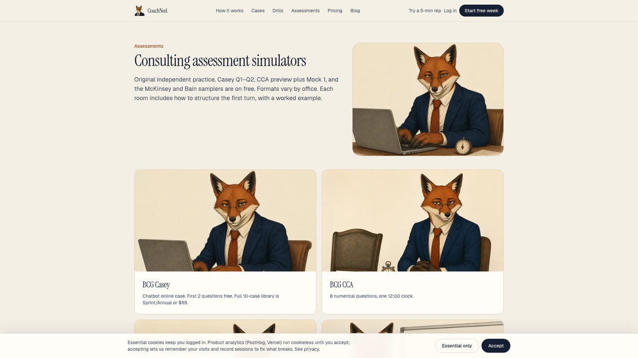 CoachNed — Practice the screening tests
