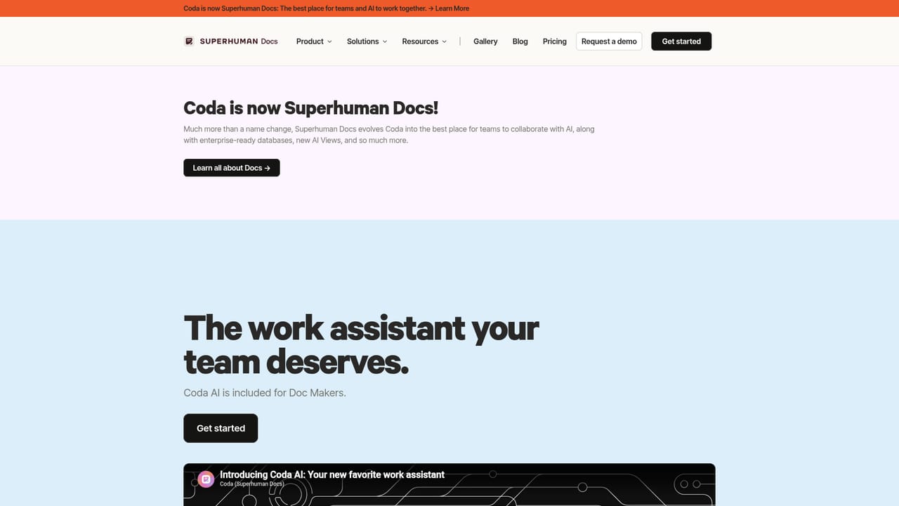 Coda AI — Try Coda AI on a table