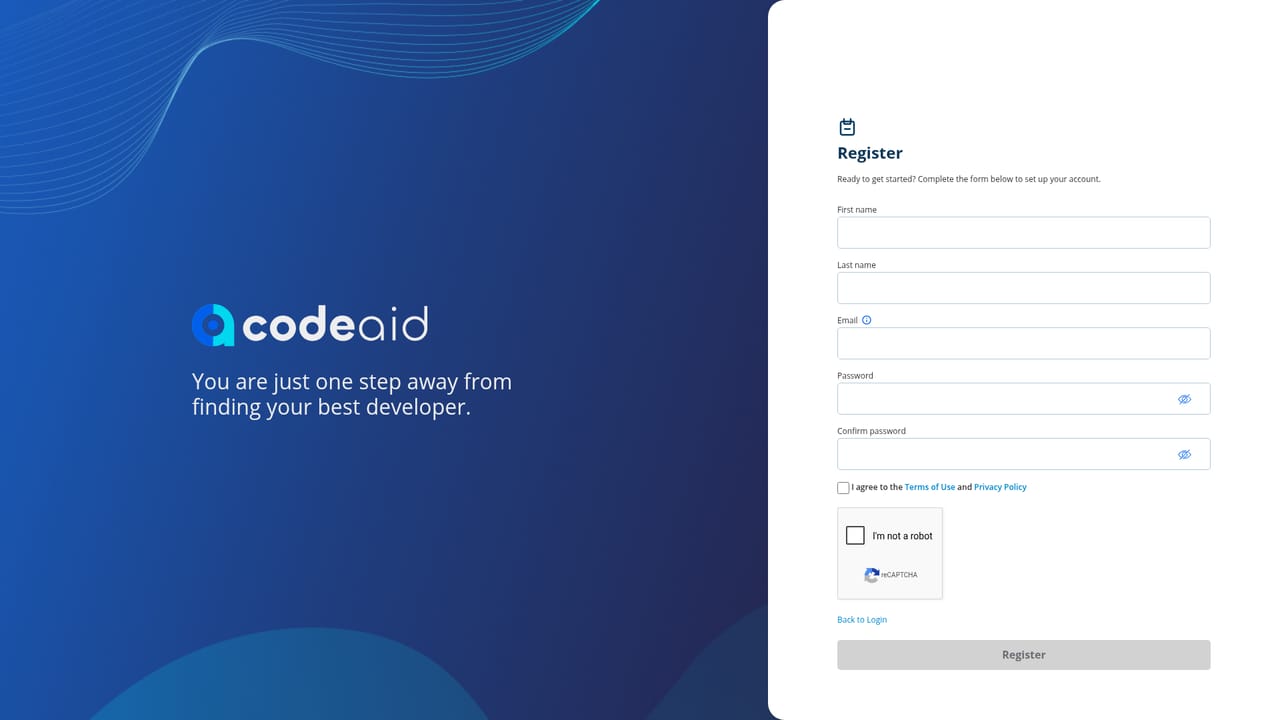 Codeaid — Create your account