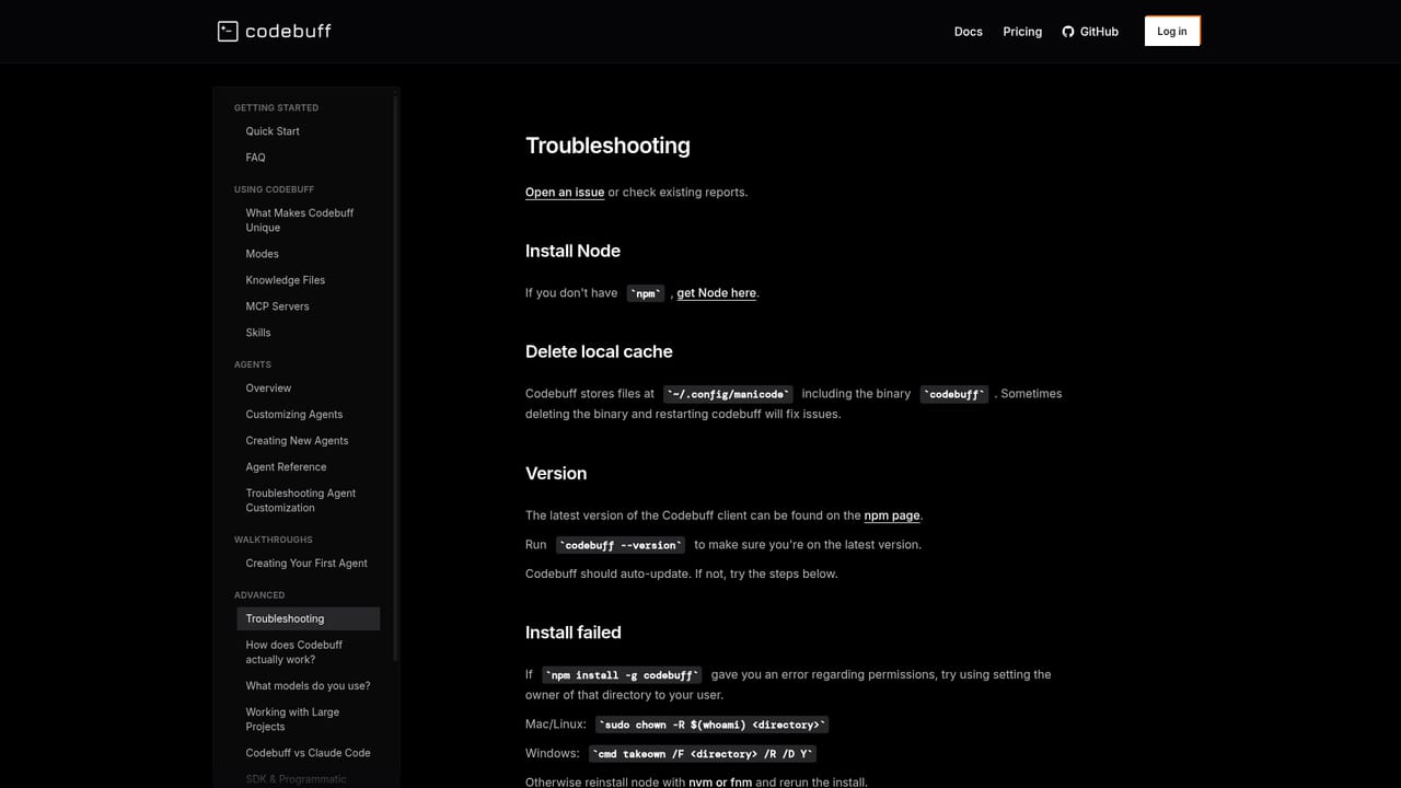 Codebuff — Let it index the codebase