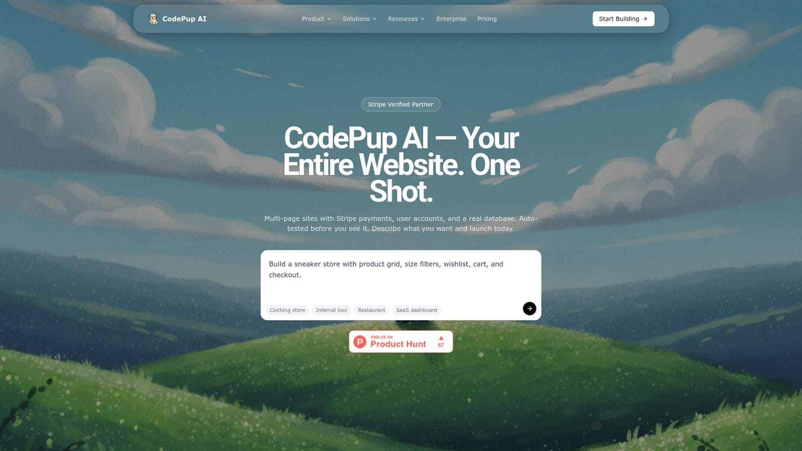CodePup AI — Or start from a community template