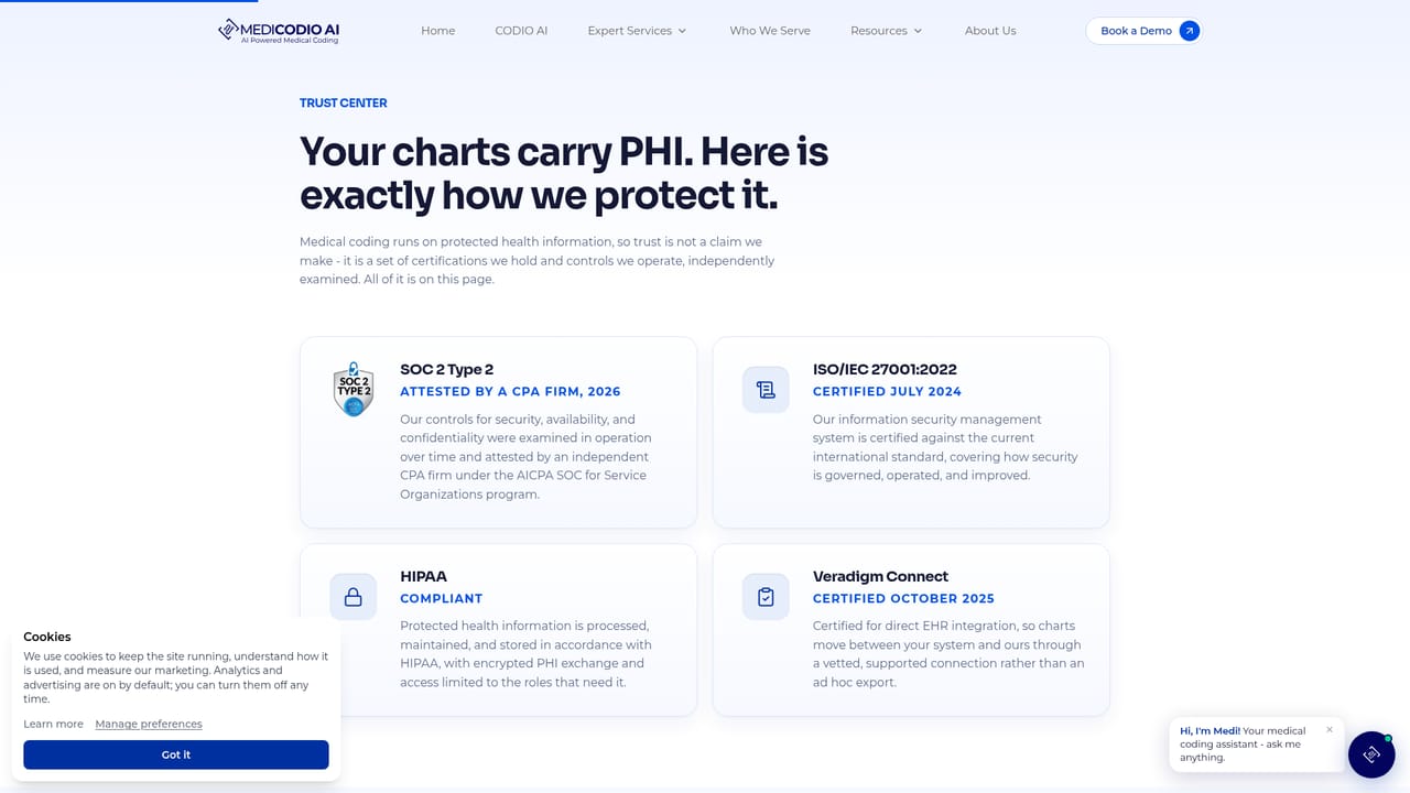Codio — Review the security and compliance posture