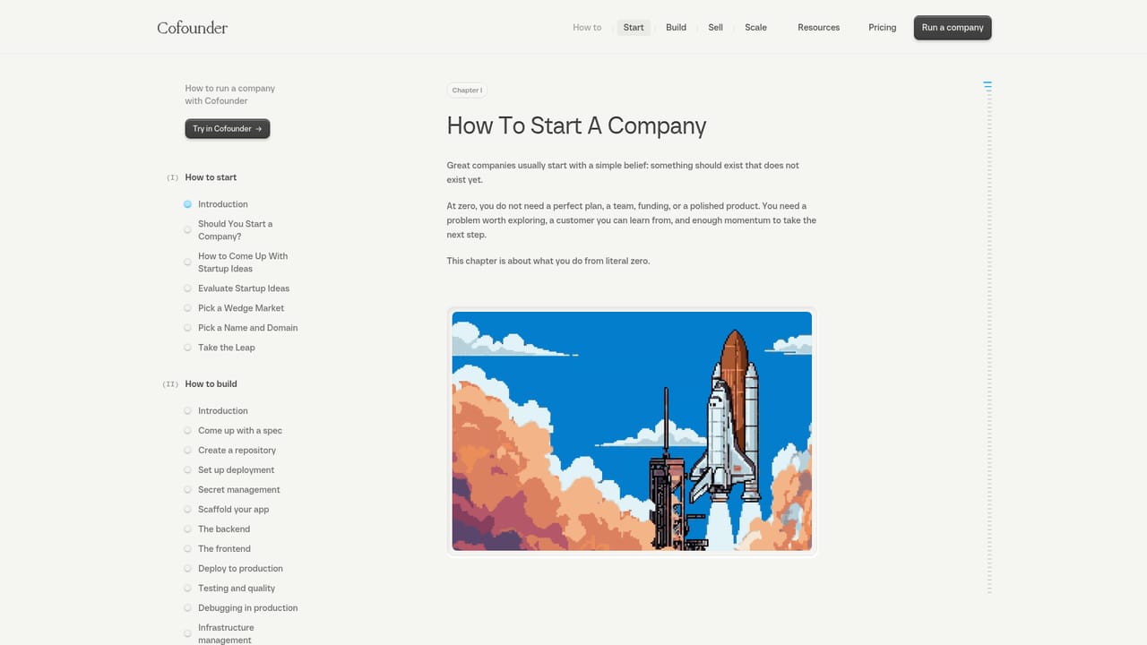 Cofounder — Read the launch chapter