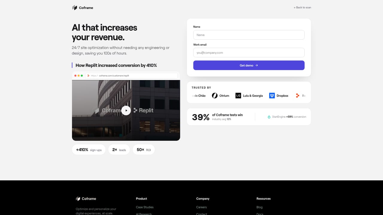 Coframe — Book a demo or read the case studies