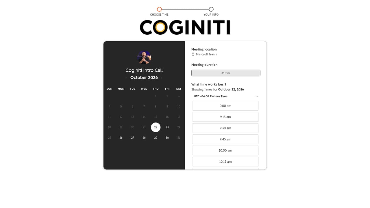 Coginiti — Book a guided walkthrough