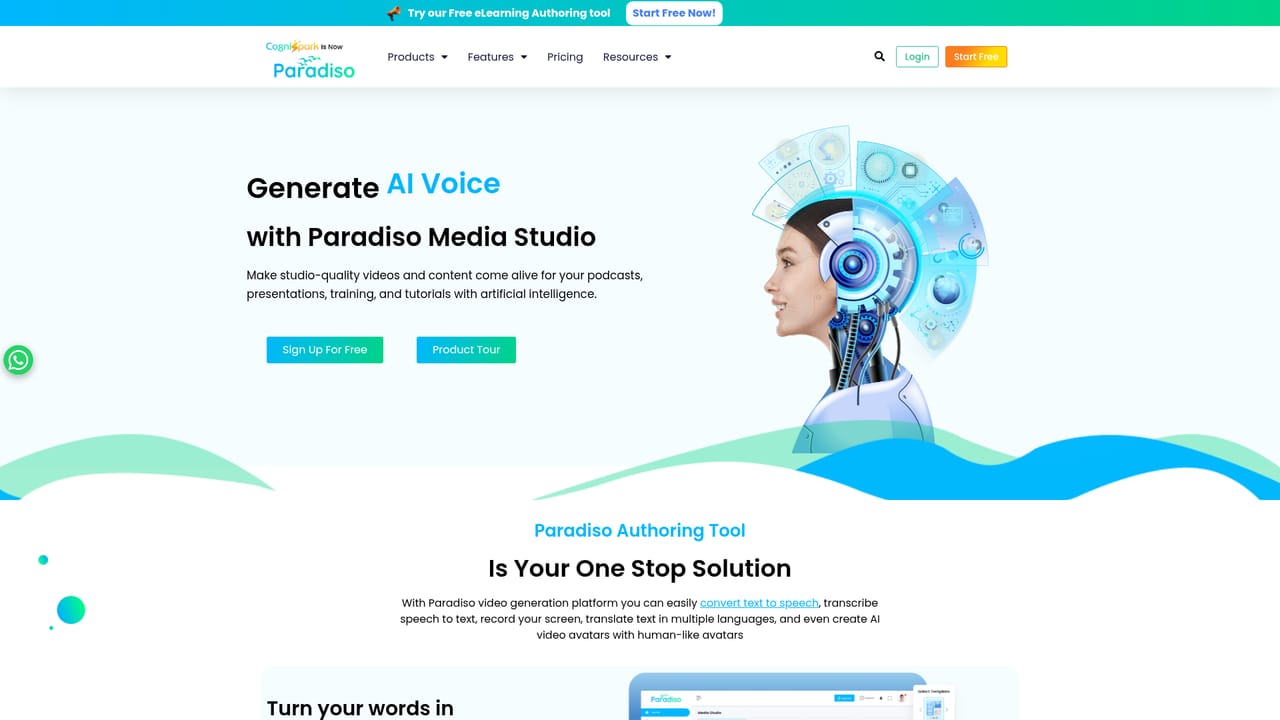CogniSpark — Add voiceover, video and translations