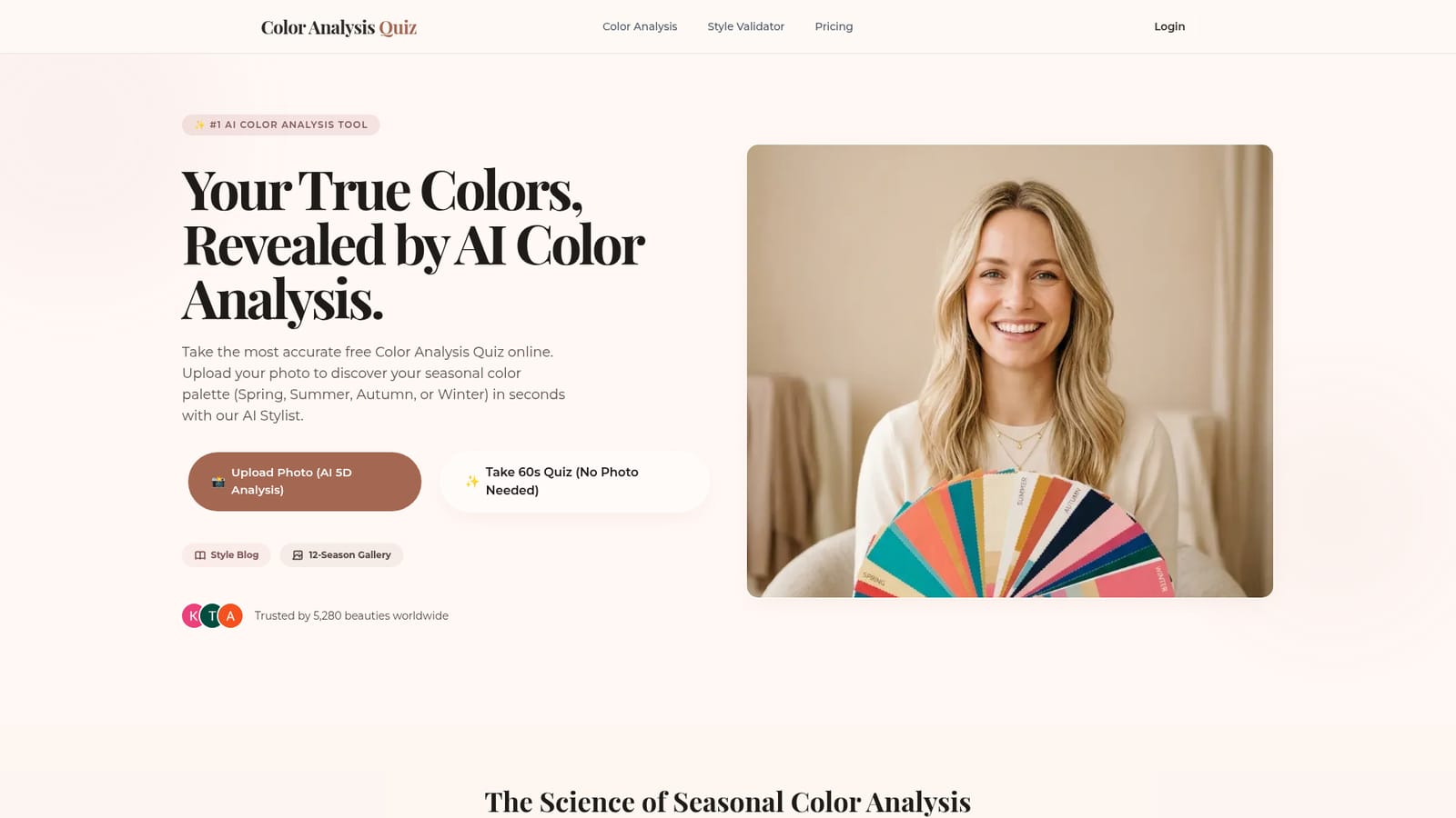 Color Analysis Quiz — Choose photo analysis or the quiz