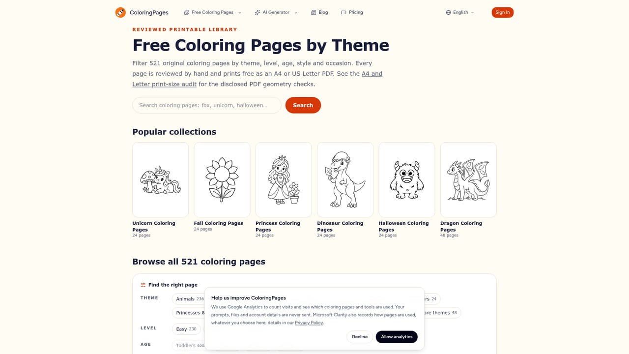 ColoringPagesTools — Browse the free coloring page library