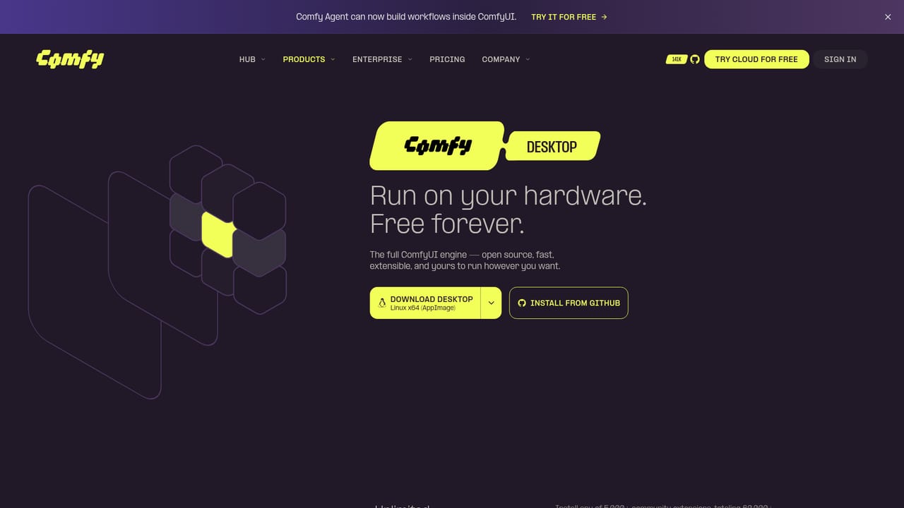 Comfy — Choose desktop or cloud