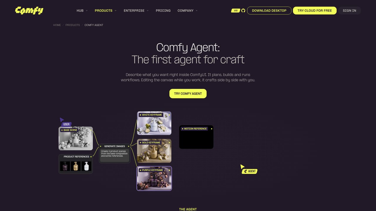 Comfy — Let Comfy Agent build the graph
