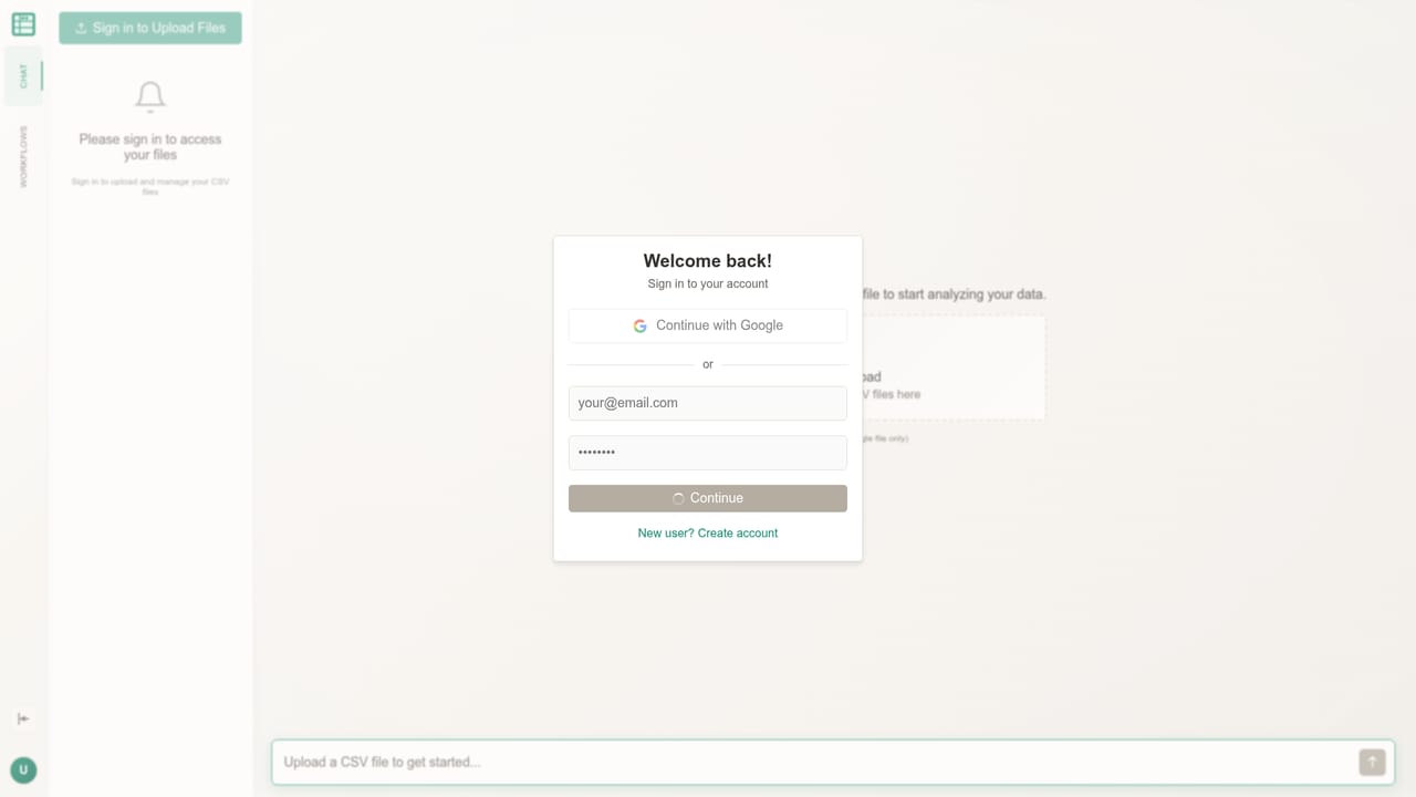 Commabot — Open the chat workspace