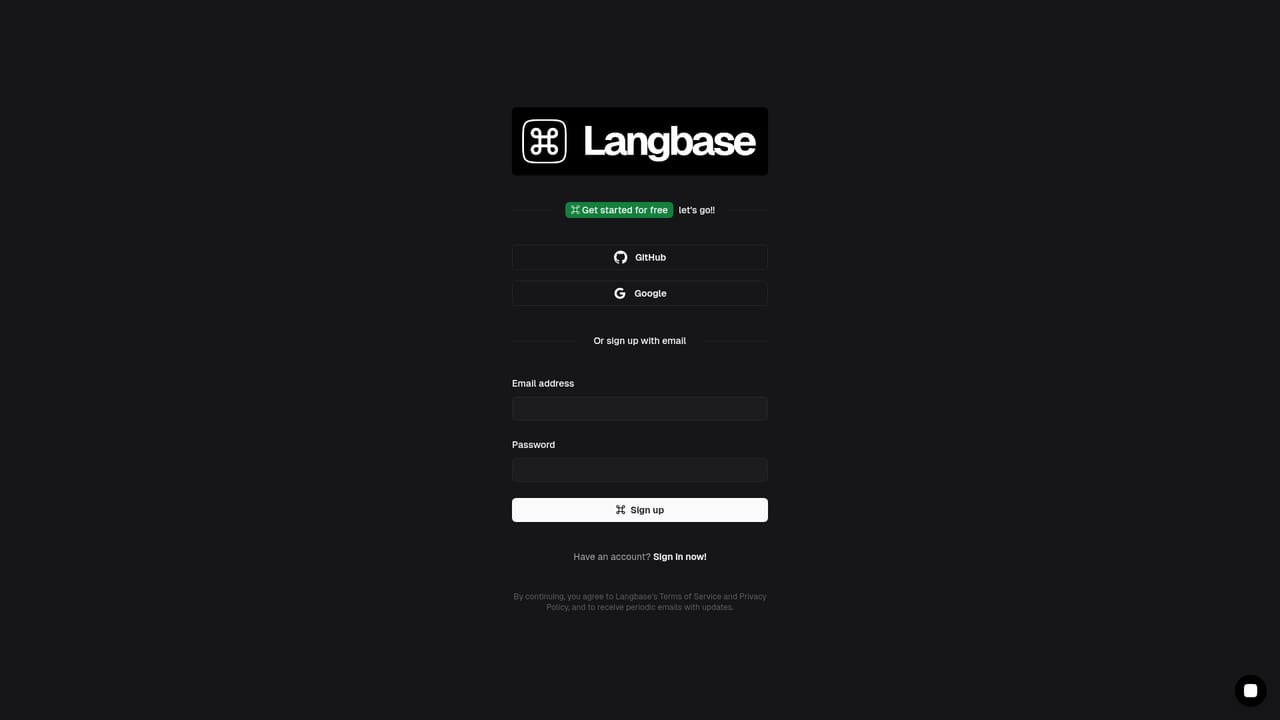 Command Code — Create a Langbase account