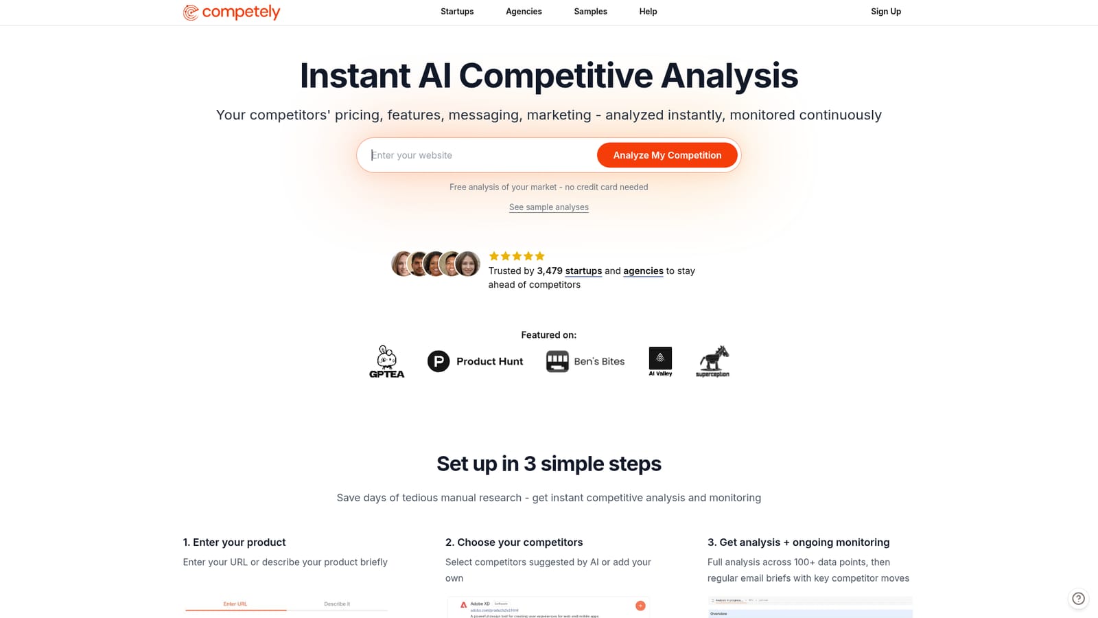 Competely — Enter your product