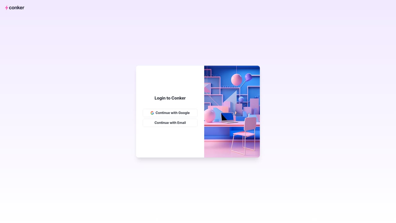Conker — Open the quiz creator
